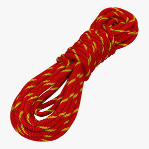 3ds rock climbing rope red