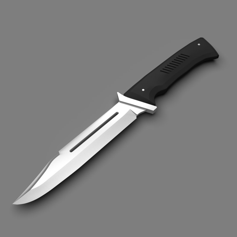blend hipoly combat knife prop