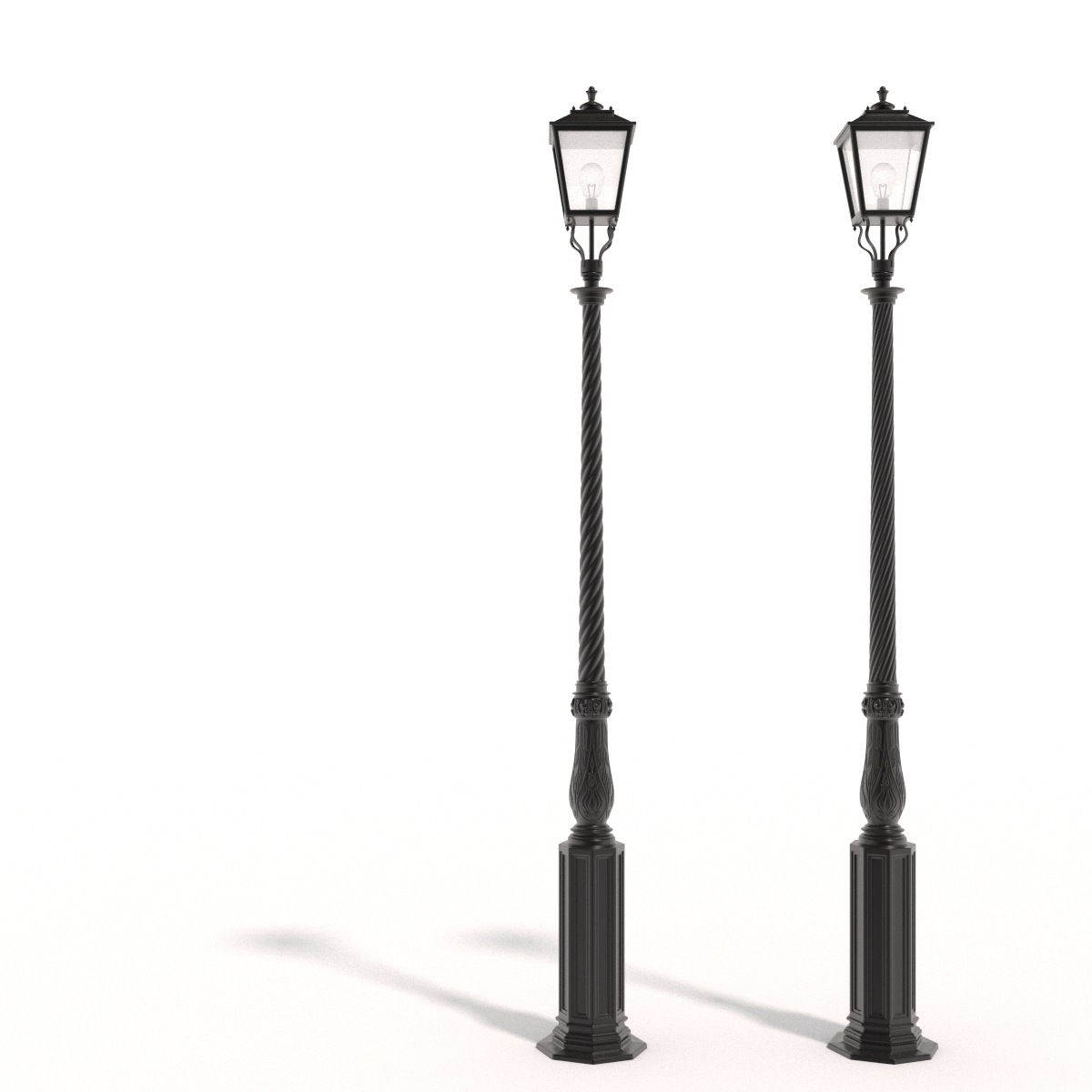 Cast iron street lamps