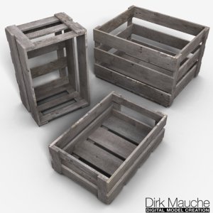 set crates 3d model