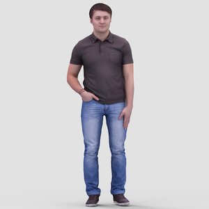 human casual man 3d model