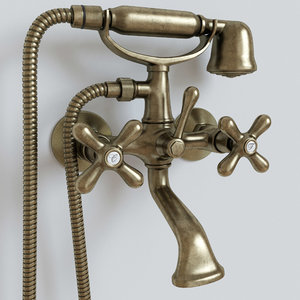3d model of bath mixer shower
