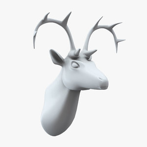 3d model of deer head wall decor
