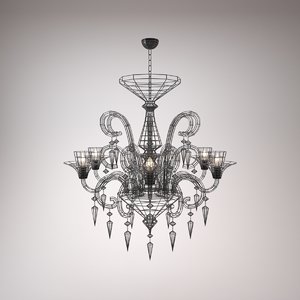 obj modern chandelier - light