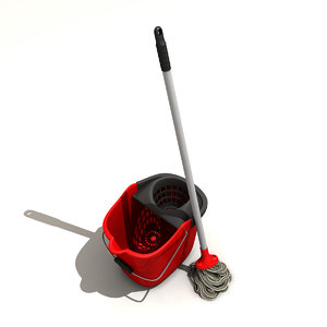bucket mop 3d model