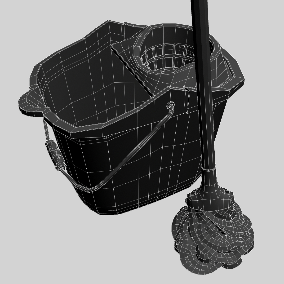 bucket mop 3d model