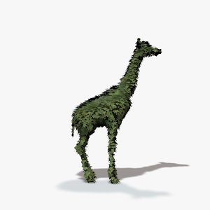 topiary giraffe 3d model
