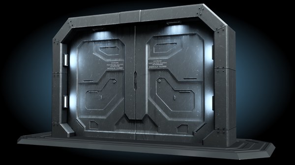 sci-fi door 3d model