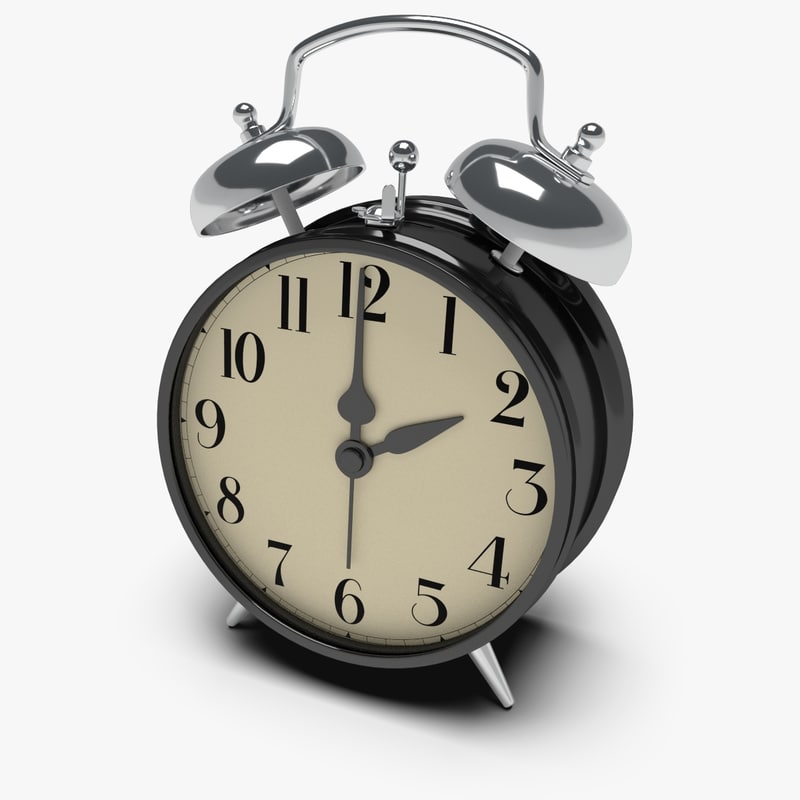 classic twin bell alarm clock 3ds