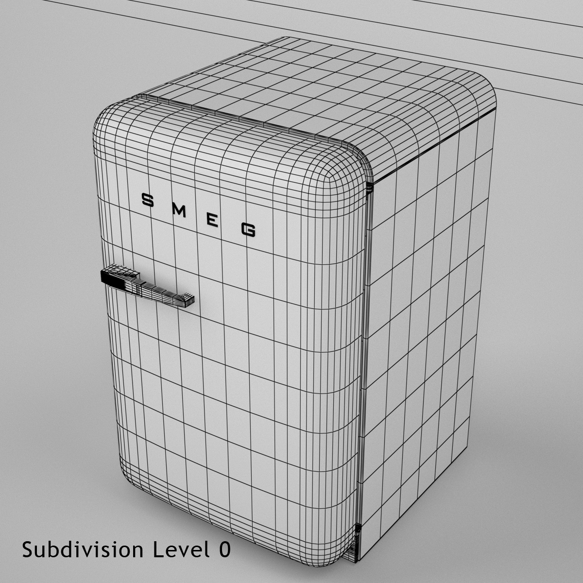 3d model of smeg refrigerator