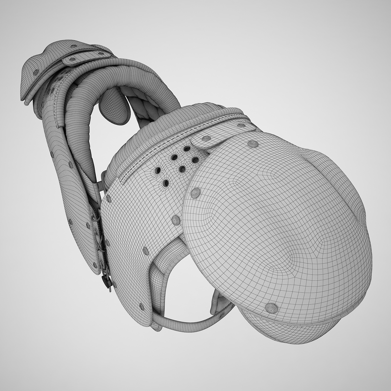 football shoulder pad 3d model