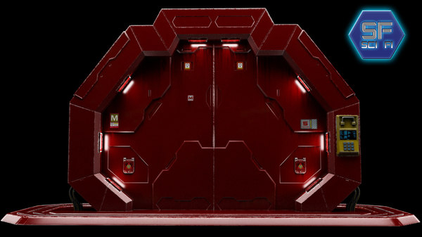 宇宙飞船的门3d模型