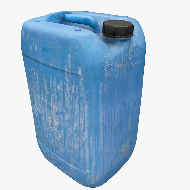 3d plastic dirty jerrycan polys