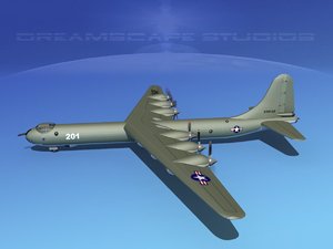 b-36a convair b-36 peacemaker 3d model
