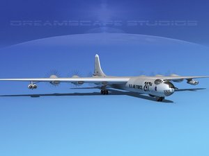 b-36a b-36d convair b-36 3d model