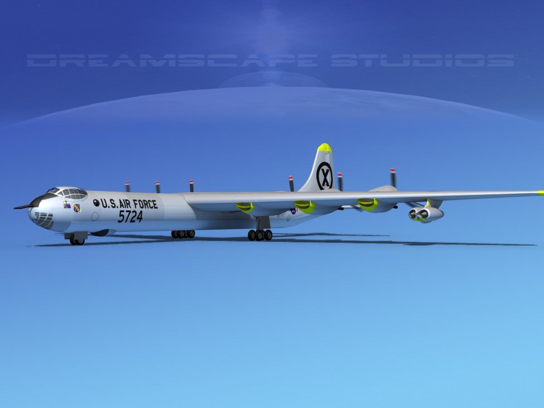 B-36b B-36d Convair B-36 3d Model