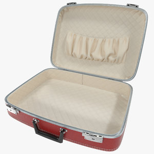 suitcase modeled open 3d 3ds