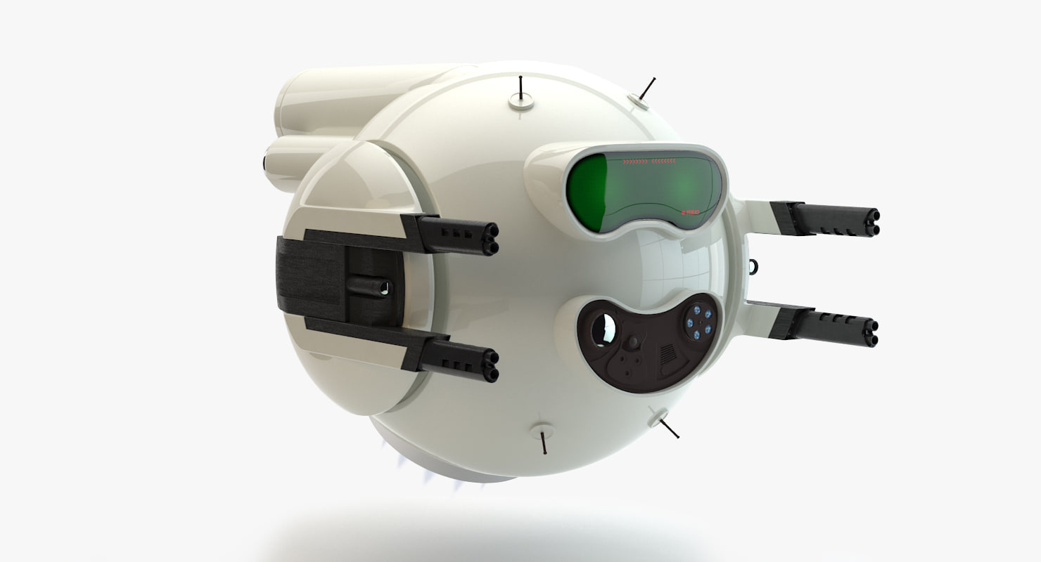 scifi drone battle robot 3d obj
