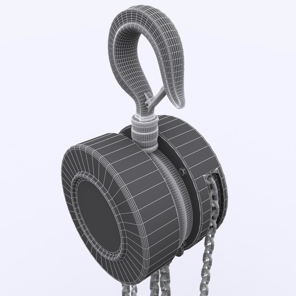 hand chain hoist 3d model