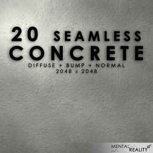 20 High Resolution Seamless Concrete Textures