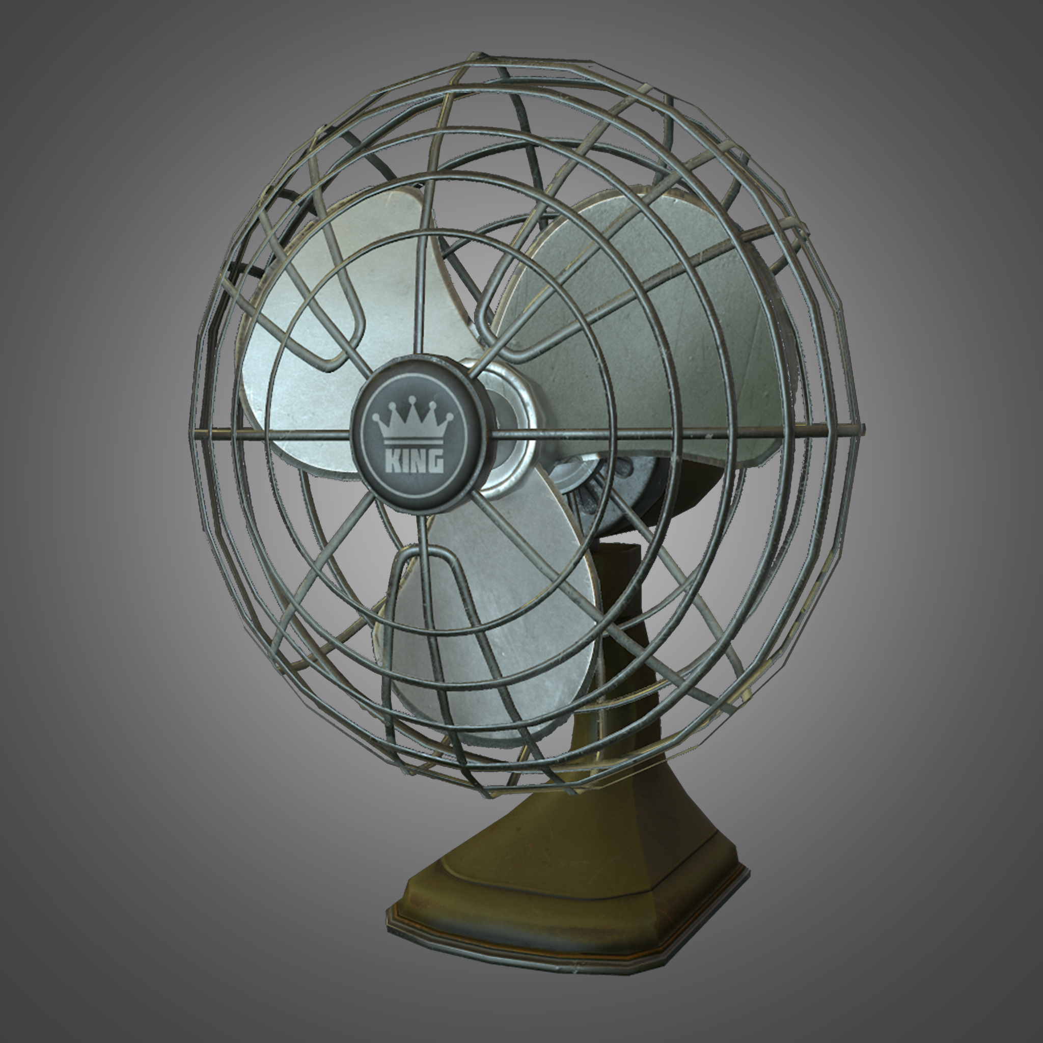 3d Retro Desk Fan