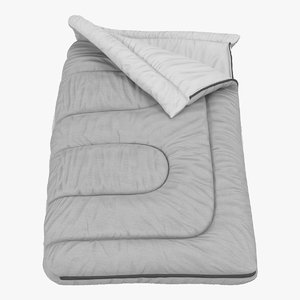 3d grey sleeping bag model