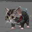 baby cat fur 3d model