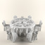 3d banquet table chairs