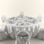 3d banquet table chairs