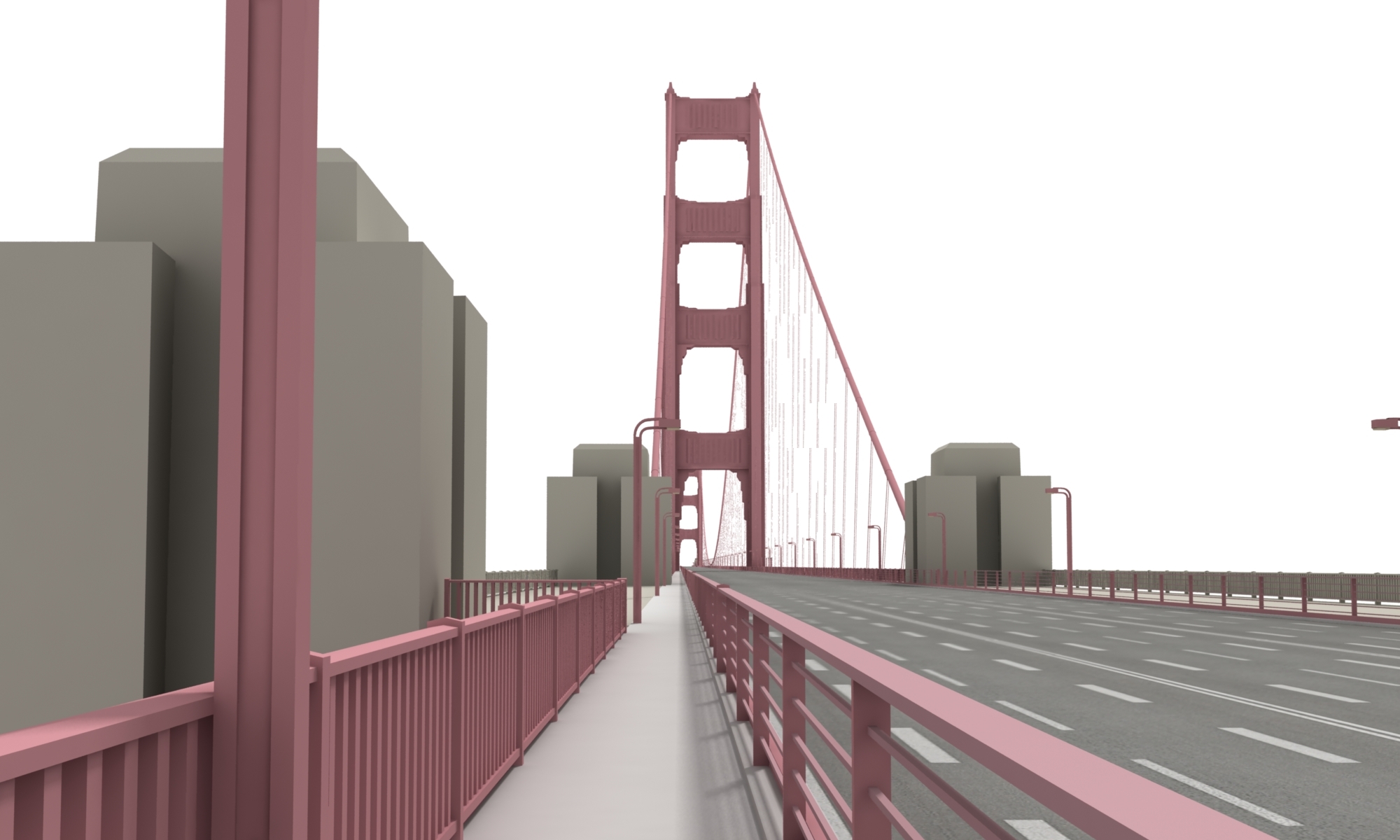 3d Model Golden Gate Bridge