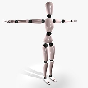 3d model rigged modern mannequin character female