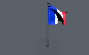 free c4d mode glass french flag
