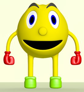 3d smiley face character model
