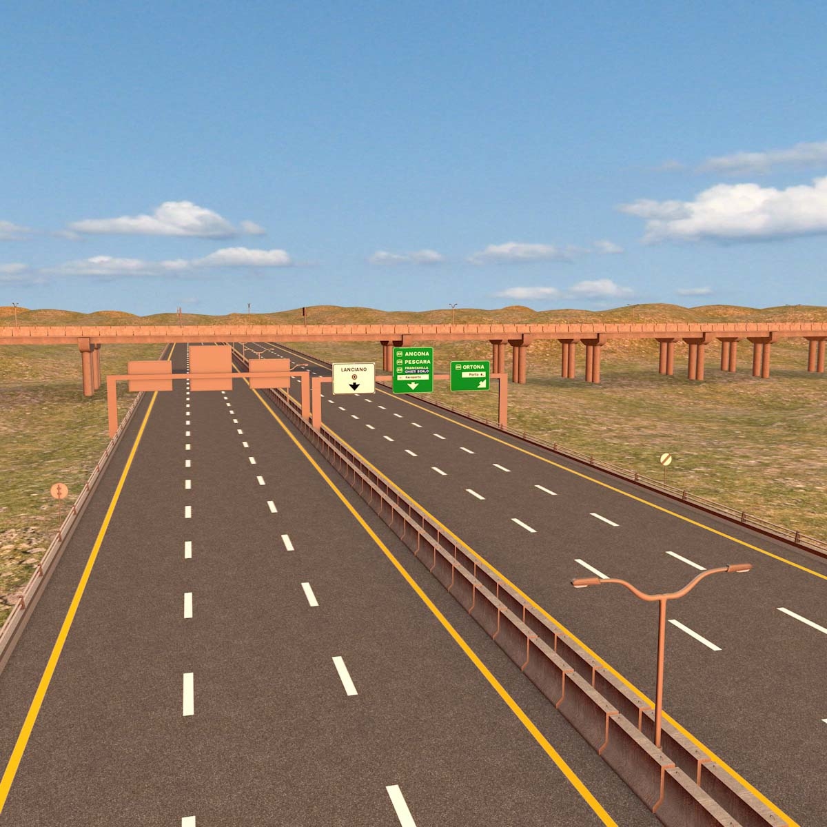 3d highway road motorway model