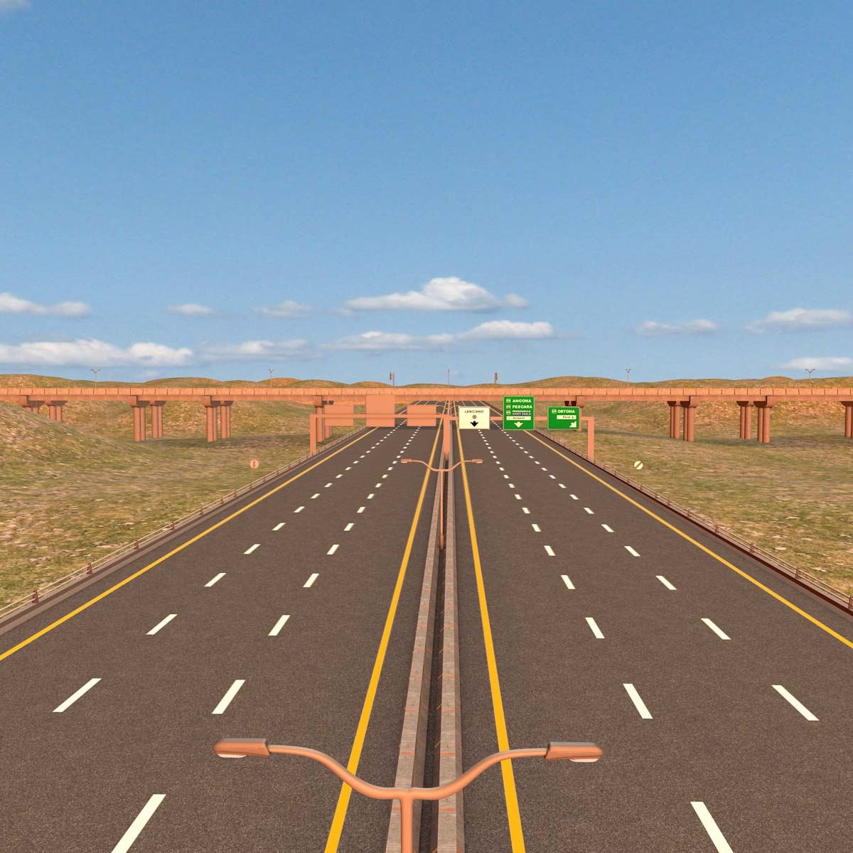 3d highway road motorway model