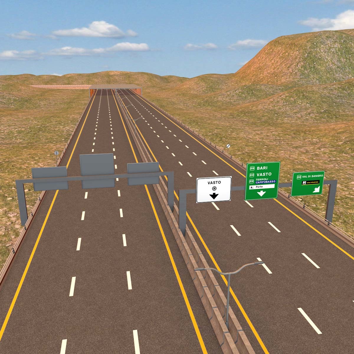 3d highway road motorway model