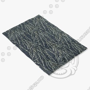 loloi rugs he-15 midnight 3d model