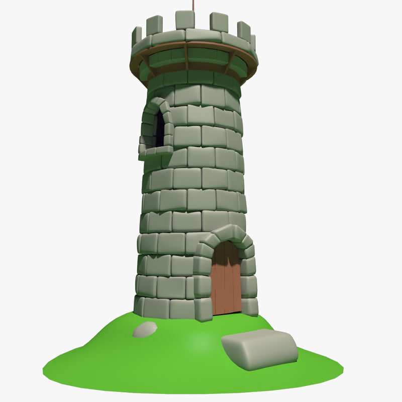 3d max cartoon tower