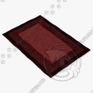 3d model loloi rugs hn-01 red