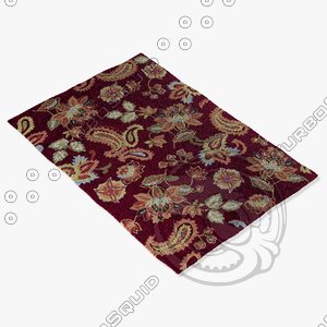loloi rugs jl-03 red 3d 3ds