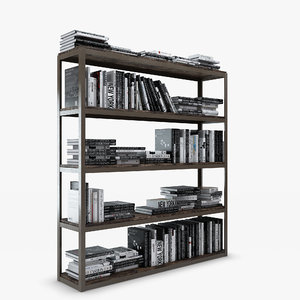 3d bookcase axel double -
