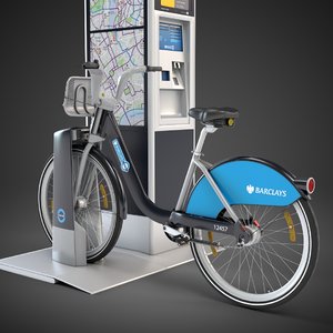 barclays cycle hire sharing 3d model