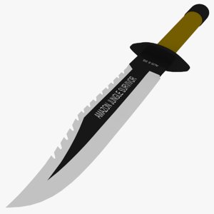 3d model amazon survival knife