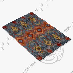 3d model loloi rugs ly-01 blue