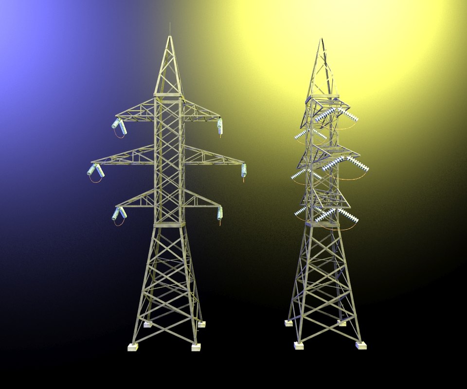 3d model electrical transmission tower