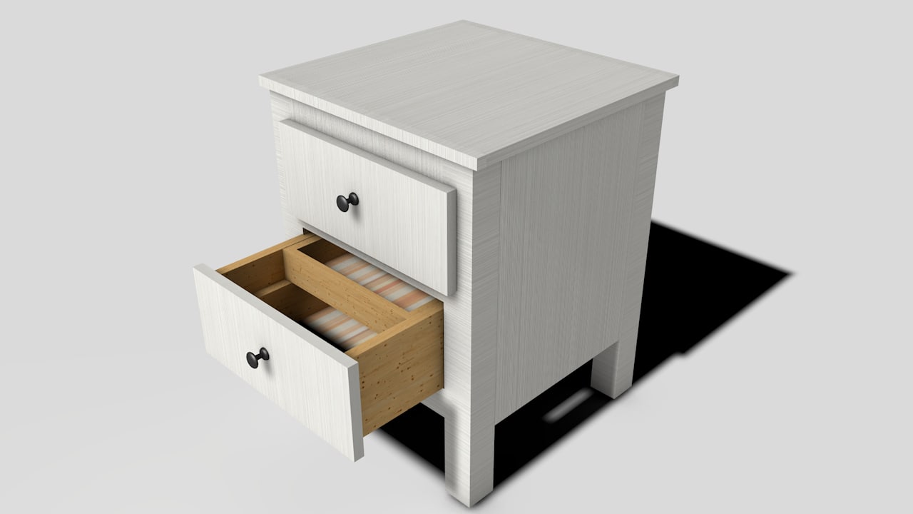 3ds max simple bedside table