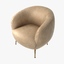 3d model of chair leather souffle