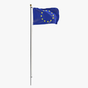 3d model eu flag