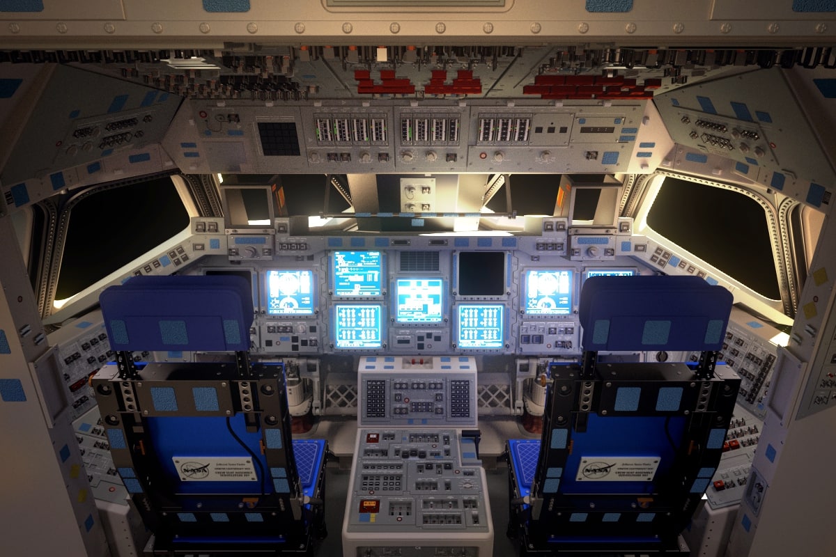 Space Shuttle Cockpit High Poly