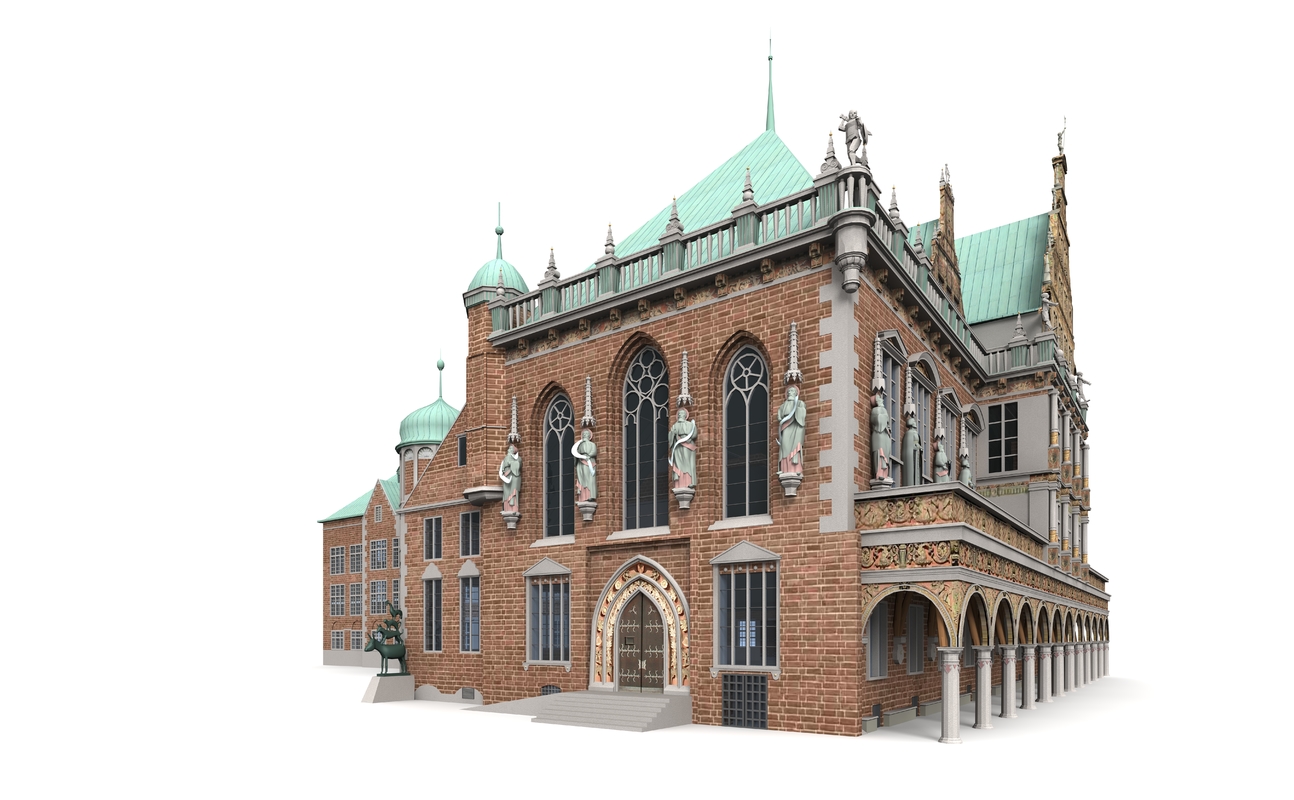 town hall bremen 3d model